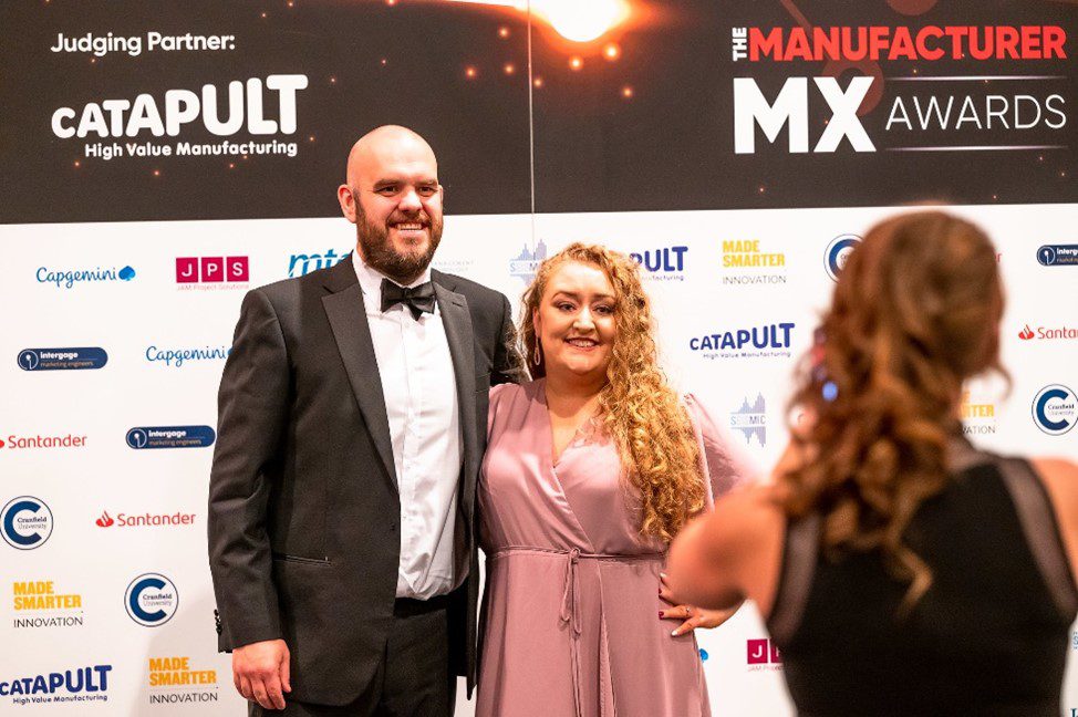 Figure 2: Catríona Booth, Winner of Young Manufacturer of the Year Award 2021 celebrating with her husband, Matthew.