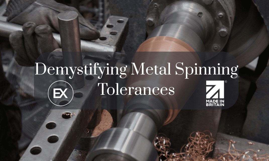 Close-up of a precisely crafted metal component showcasing tight tolerances in metal spinning